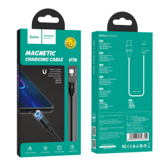 Кабель HOCO U76 Fresh magnetic charging cable for Type-C Black new