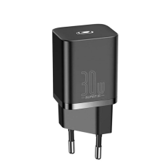 Мережевий зарядний пристрій Baseus Super Si quick charger IC 30W EU Black new