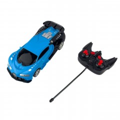 Машинка-трансформер на радіокеруванні 20 см Robot Car Bugatti світлові ефекти синій з чорним
