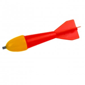 Дитяча ракета з пістонами 12 см помаранчевий з жовтим