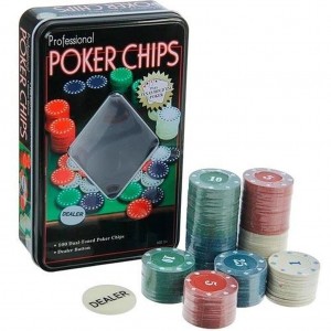 Набір для покеру в коробці 100 фішок