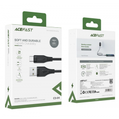 Кабель ACEFAST C3-04 USB to Type-C 3A, 1.2m, TPE, TPE connectors, Black new