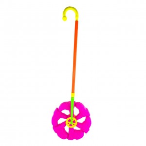 Іграшка-каталка Колесо з ручкою 50 см рожевий