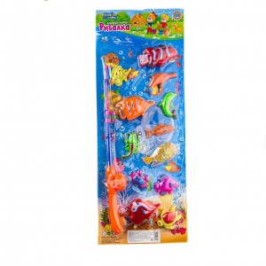 Набір іграшок для купання Риболовля 13 предметів магнітний різнобарвний