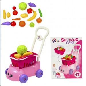 Візок для супермаркету Technok toys 7563 з набором овочів та фруктів, в коробці