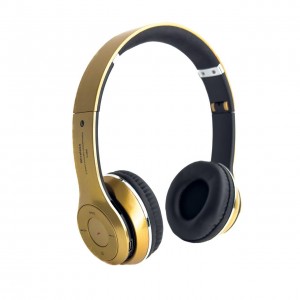 Навушники бездротові накладні S460 FM MP3 Bluetooth золотистий