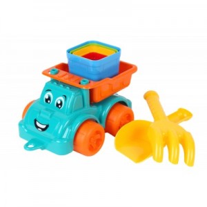 Іграшковий набір для піску Машинка 7 предметів Technok Toys 7051 блакитний