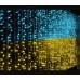Світлодіодна гірлянда завіса-водоспад прозорий дріт 3 м х 2 м Magic Lights "Прапор України" 120 LED мульти