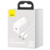 МЗП Baseus Super Si Quick Charger 1C 25W EU Sets White（With Mini White Cable Type-C to Type-C 3A 1m White） new