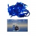 Світлодіодна гірлянда-нитка чорний дріт 100 LED Euro Led 10 м 8 режимів вулична синій