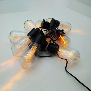 Гірлянда-нитка чорний дріт 10 LED Magic Lights 4 м теплий білий