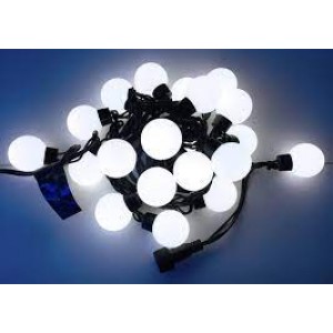 Світлодіодна гірлянда-нитка чорний дріт 10 LED Magic Lights матова 5 м теплий білий