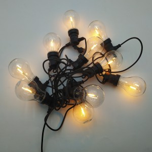 Світлодіодна гірлянда-нитка чорний дріт 10 LED Magic Lights 5 м теплий білий