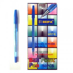 Ручка 927 Beifa синяя  (50) (4000)