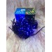 Світлодіодна гірлянда-нитка чорний дріт 100 LED Xmas циліндрична 5.5 м 8 режимів синій