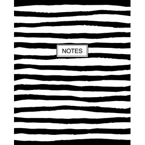 Блокнот А5 Астра на пружине Notes Black and White 80 листов в линию твердая обложка