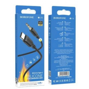 Аудiо-кабель BOROFONE BL18 Type-C silicone digital audio conversion cable Black new