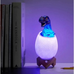 Нічник Яйце Динозавра 3D лампа 19 см акумуляторний