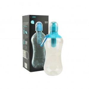 Пляшка для води з фільтром 550 мл блакитний