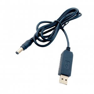 Кабель USB/DC connector 12 B DC 5.5 х 2.1 мм 1 м чорний