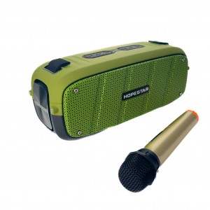 Колонка портативна з мікрофоном Hopestar A20 Pro Bluetooth зелений