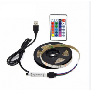 Светодиодная RGB Led лента 5 м 5050 с  пультом управления \ Многоцветная лента USB