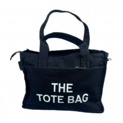 Сумка-шопер жіноча The Tote Bag 40 х 30 х 17 см текстиль чорний