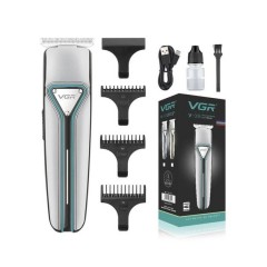 Тример для стрижки волосся та бороди VGR V-008 3в1 USB 600 mAh сріблястий