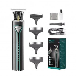 Тример для стрижки волосся та бороди VGR V-009 4в1 USB чорний