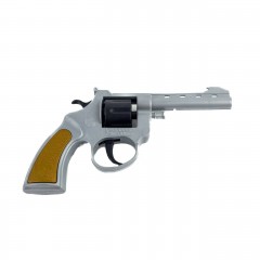 Дитячий пістолет 237 Містер Кей з пістонами 18 см сріблястий