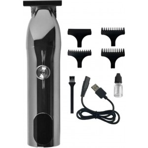 Тример для стрижки волосся та бороди Rozia HQ-301 3в1 USB сріблястий