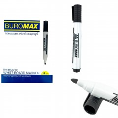Маркер перманентний чорний BUROMAX BM8800-01 для фліпчарту 2-4 мм