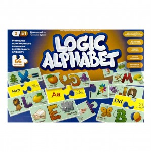 Набір навчальний Danko Toys LOA-01-04U Logic Alphabet пазли англійська мова