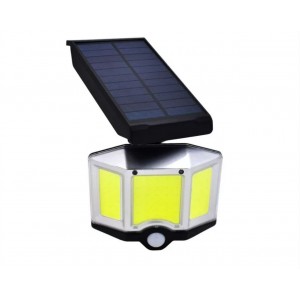Ліхтар-прожектор акумуляторний підвісний Solar YT-66 5 Вт портативний сенсорний з сонячною панеллю та пультом чорний