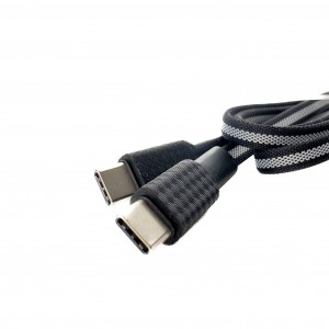 Кабель USB Type-C/USB Type-C HOCO X69 60W 1 м чорний з білим