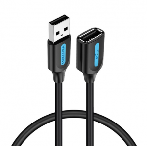 Кабель Vention USB 2.0 A Male to A Female Extension Cable 1.5M black PVC Type (CBIBG) new