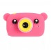 Дитячий цифровий фотоапарат Smart Kids GM-24 ведмедик Тедді, відео, ігри, рожевий