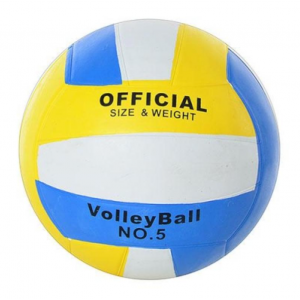 М'яч волейбольний №5 OFFICIAL VA-0016 блакитний з жовтим