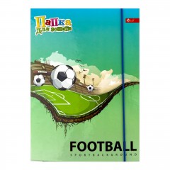 Папка для зошитів В5 Football на гумці картон зелений