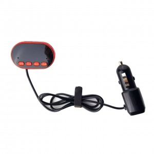 FM трансмітер модулятор Multifunction H30BT Bluetooth USB MicroSD 2.4 А чорний з червоним