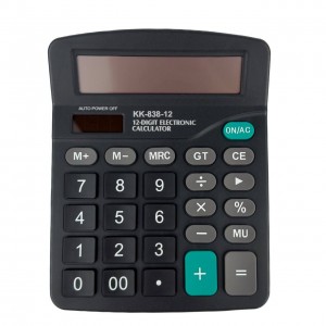 Калькулятор настільний KK-838-12 чорний