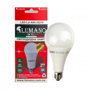 Лампа світлодіодна LED Lumano A95 E27 35W 6000K 3150Lm 35276 холодний білий