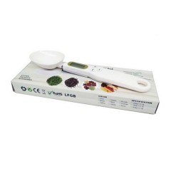 Ваги-ложка кухонні електронні до 0.5 кг Digital Spoon Scale точність 0.1 г білий