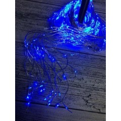 Світлодіодна гірлянда-нитка кінський хвіст мідний дріт 200 LED Magic Lights 2 м синій