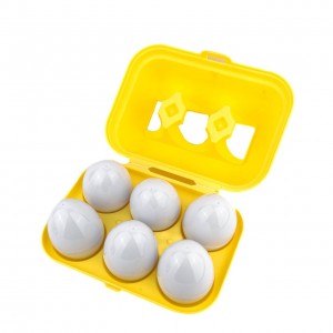 Ігровий набір сортер Яйце-пазл DF22-23-24 пластик 6 шт жовтий з білим