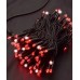 Світлодіодна гірлянда-бахрома дощик чорний дріт 120 LED Magic Lights 3 м вулична червоний