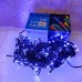 Світлодіодна гірлянда-бахрома дощик чорний дріт 5 м Euro Led 240 LED синій