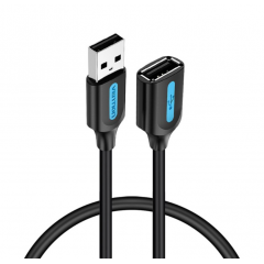 Кабель Vention USB 2.0 A Male to A Female Extension Cable 2M black PVC Type (CBIBH) new