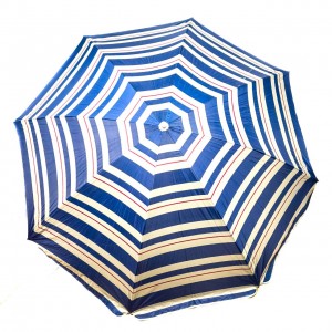 Пляжна садова парасолька 1.8 м ProBeach Смужки сині Anti-UV з нахилом без чохла різнокольоровий new