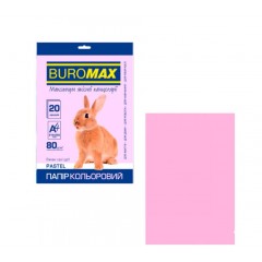 Бумага "BuroMAX" А4 80мг/м2 (20л) ВМ2721220-10 Pastel роз.